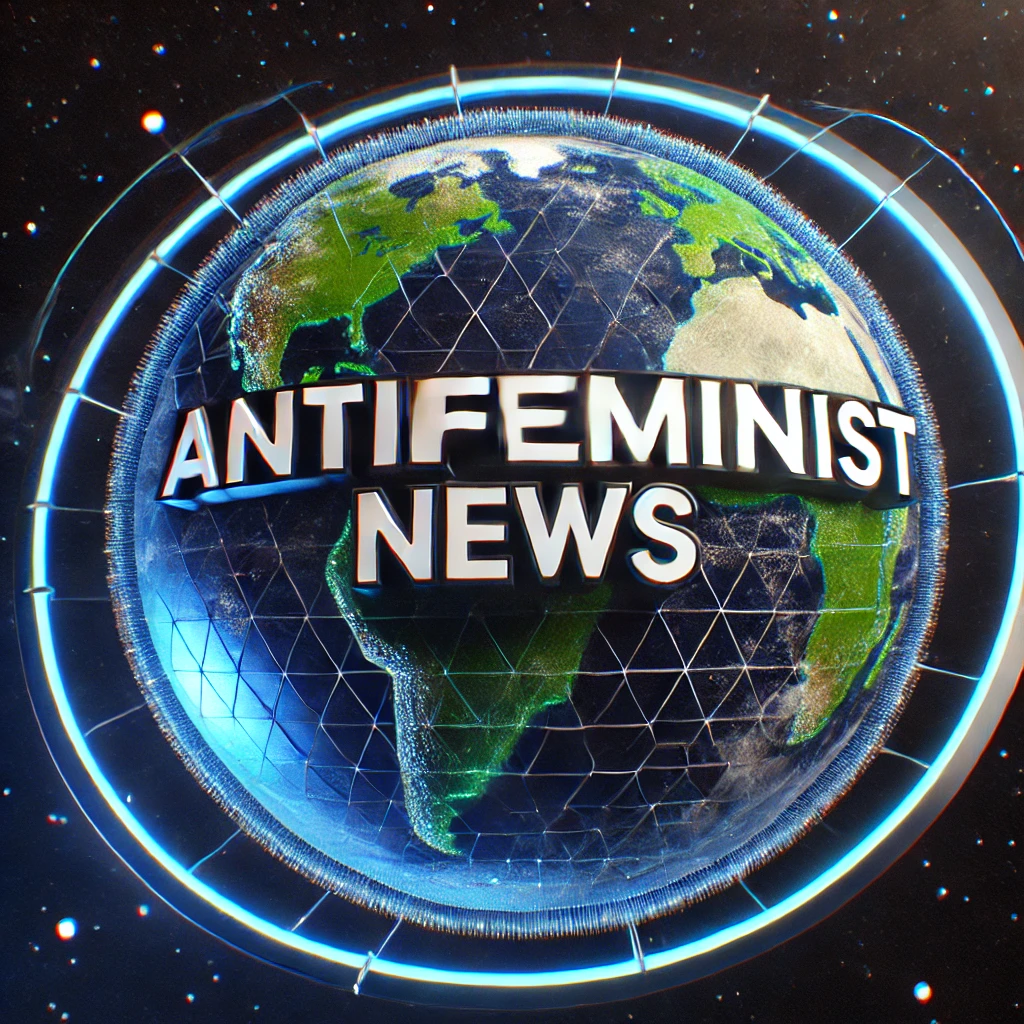 AntiFeminist News graphic of the Earth with the words - 'ANTIFEMINIST NEWS'.