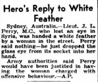 War hero's reply to suffragette handed him white feather