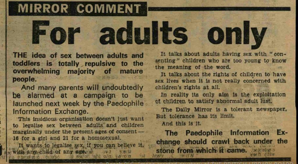 Daily Mirror comment - For Adults Only