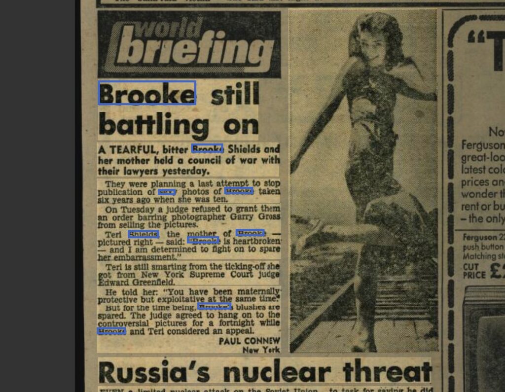 Brooke Shields court battle over 'sexy pics' at 10